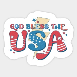 God Bless The USA Patriotic 4th of July Sticker